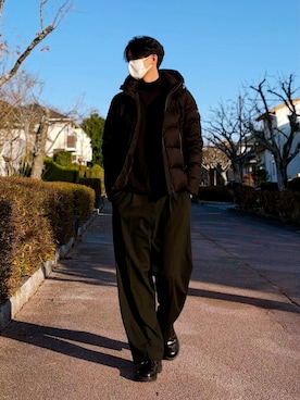 「アイテム（ドレスシューズ）」を使った、takamitsu suzukiさん（メンズ・179cm）の冬コーディネート