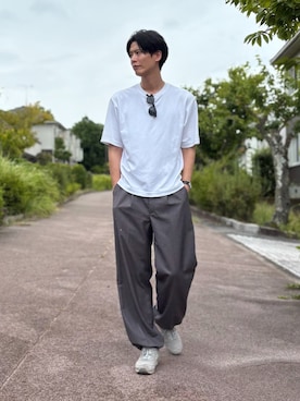 「FREAK'S STORE（フリークスストア）のスラックス（スラックス）」を使った、takamitsu suzukiさん（メンズ・179cm・30代）の夏コーディネート