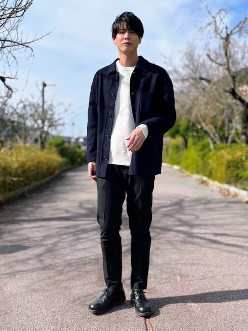 ウールブレンドスタンダードシャツ　ウールシャツ　グレージュ　秋冬コーデ ウールブレンドスタンダードシャツ ウールシャツ グレージュ