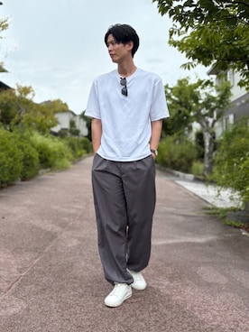 「FREAK'S STORE（フリークスストア）のスラックス（スラックス）」を使った、takamitsu suzukiさん（メンズ・179cm・30代）の夏コーディネート