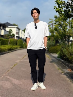 「IZIPIZI（イジピジ）のIZIPIZI/イジピジ　SUN #C　/ボストン/ウェリントン（サングラス）」を使った、takamitsu suzukiさん（メンズ・179cm・30代）の夏コーディネート