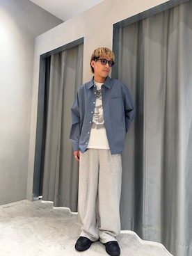 「アイテム（スウェットパンツ）」を使った、SHINさん（骨格ナチュラル・メンズ・167cm）の春コーディネート