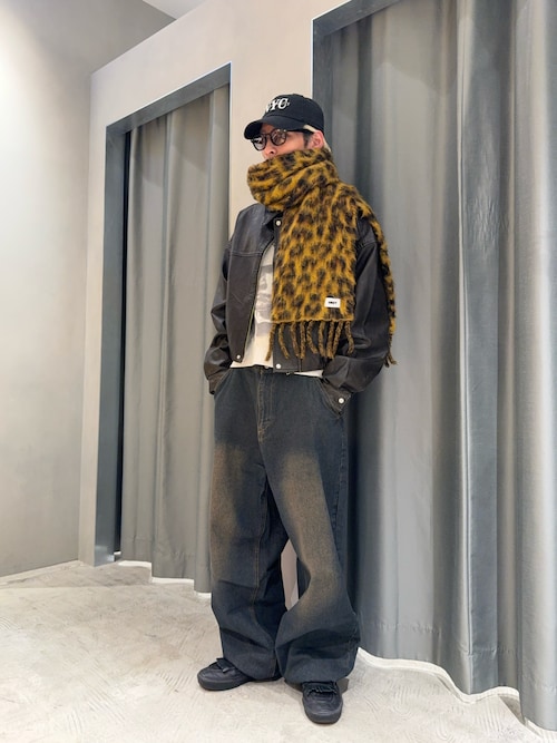 セール】ステンカラーヴィンテージライクレザーブルゾン（ブルゾン