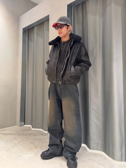 セール】【KOOKY'N】ピグメント加工ヘンリーネックニット（ニット