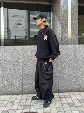 「NECESSARY or UNNECESSARY（ネセサリーオアアンネセサリー）のアイテム（帽子）」を使った、SHINさん（メンズ・167cm）の秋コーディネート