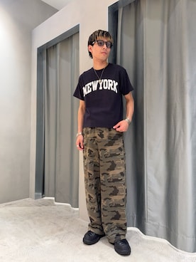 「アイテム（スウェットパンツ）」を使った、SHINさん（メンズ・167cm）の夏コーディネート