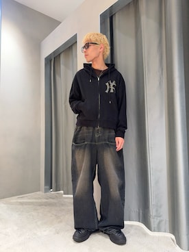 「アイテム（パーカー）」を使った、SHINさん（メンズ・167cm）の夏コーディネート