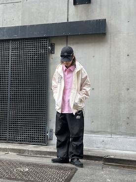 「Supreme （シュプリーム）のアイテム（帽子）」を使った、SHINさん（メンズ・167cm）の春コーディネート