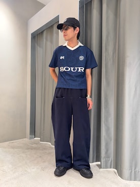 「アイテム（スウェットパンツ）」を使った、SHINさん（メンズ・167cm）の夏コーディネート