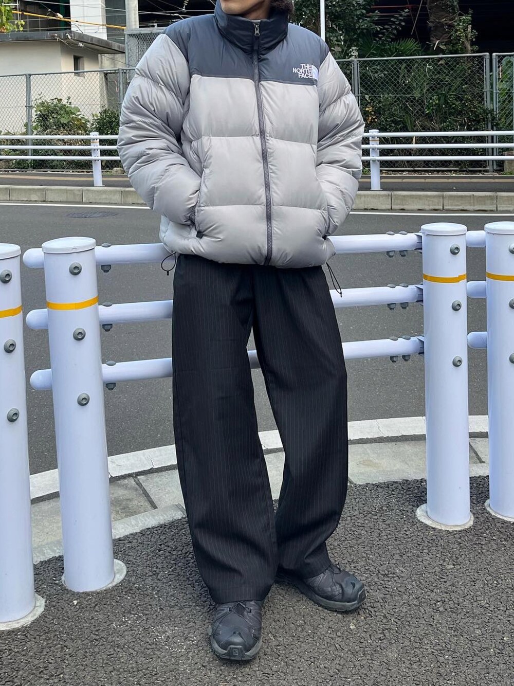 BlessU ストライプ グレー パンツ 正規通販 BlessU ストライプ グレー パンツ パンツ - パンツ