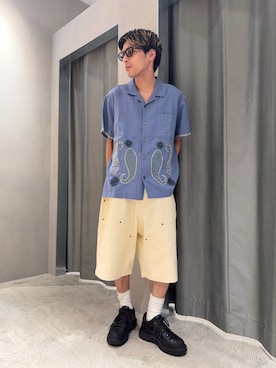 「ブルー x ホワイト」｜SHINさん（メンズ・167cm）の夏コーディネート