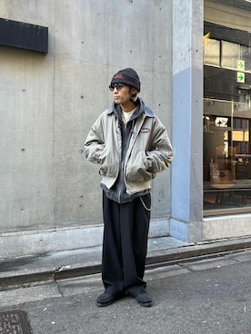 「Sourcream（サワークリーム）のアイテム」を使った、SHINさん（メンズ・167cm）の冬コーディネート