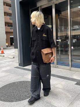「Carhartt WIP（カーハートダブリューアイピー）のアイテム」を使った、SHINさん（メンズ・167cm）の夏コーディネート