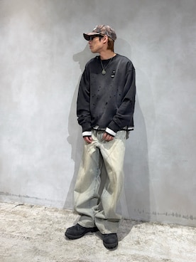 「OBEY（オベイ）のアイテム」を使った、SHINさん（メンズ・167cm）の春コーディネート