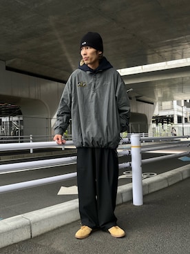 「Sourcream（サワークリーム）のアイテム（スラックス）」を使った、SHINさん（メンズ・167cm）の秋コーディネート