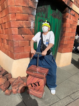 「KANGOL（カンゴール）のアイテム（バッグ）」を使った、カズさん（メンズ・176cm）の夏コーディネート