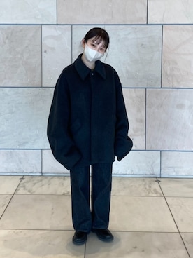 「Knuth Marf（クヌースマーフ）のアイテム（ジャケット/アウター）」を使った、iamseeeinashiさん（レディース・147cm）の秋コーディネート
