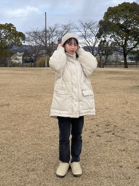 「SUBU（スブ）のアイテム（スリッポン）」を使った、iamseeeinashiさん（レディース・147cm）の秋コーディネート