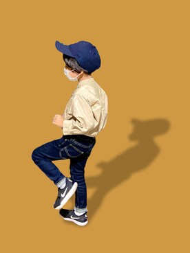 「BEAMS BOY（ビームスボーイ）のアイテム（帽子）」を使った、djkh0222さん（キッズ・110cm）の秋コーディネート