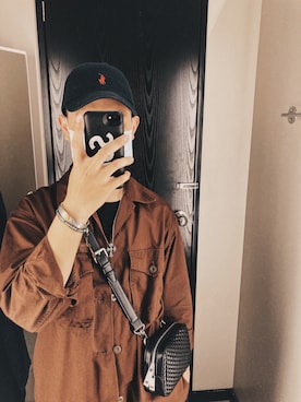 「oversize」｜「アイテム（ミリタリージャケット）」を使った、劉志齊さん（メンズ・169cm）の夏コーディネート