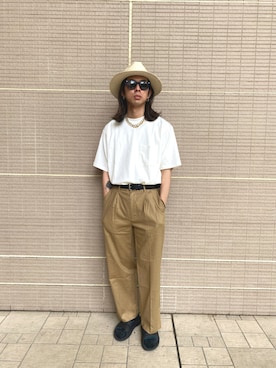 「URBAN RESEARCH Sonny Label（アーバンリサーチサニーレーベル）のアイテム（帽子）」を使った、マルヤマ　さん（メンズ・171cm）の夏コーディネート