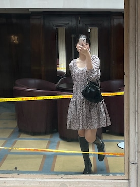 「H&M（エイチ・アンド・エム）のアイテム（ワンピース）」を使った、CHIKAさん（レディース・157cm）の春コーディネート