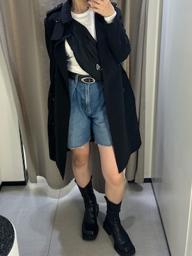 「アイテム（ブーツ）」を使った、CHIKAさん（レディース・157cm）の春コーディネート