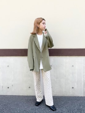 「ガラパン」｜「アイテム（ジャケット/アウター）」を使った、tk.TAKEO KIKUCHI 京都藤井大丸店さん（レディース・150cm）の秋コーディネート
