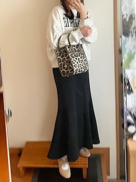 「スウエット」｜「アイテム（ブルゾン）」を使った、まっちゃんさん（レディース・156cm）の春コーディネート