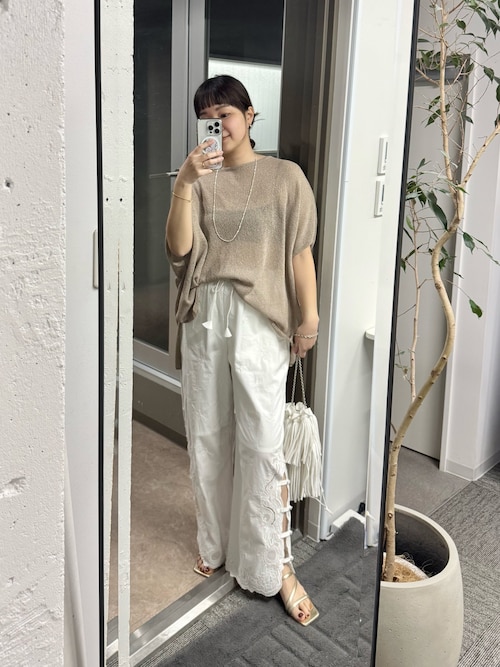 RIVE DROITE ☆ ペーパーポンチョニット セール】【さらっと着