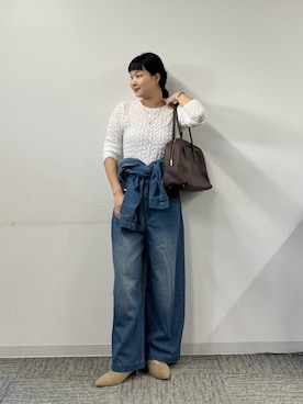 「アイテム（オールインワン・サロペット）」を使った、ayanoさん（レディース・158cm）の夏コーディネート