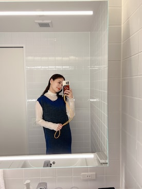 「ニットワンピース」｜「アイテム（PC・スマホグッズ/家電）」を使った、natsukoakahani さん（レディース・165cm）の春コーディネート