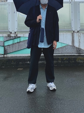 「YAECA（ヤエカ）のアイテム（その他パンツ）」を使った、レインさん（メンズ・174cm）の秋コーディネート