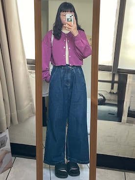 「アイテム（ブルゾン）」を使った、KPU🎐さん（レディース・170cm・20代）の冬コーディネート