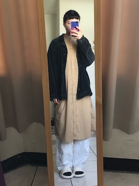 「MEIER.Q（マイヤーキュー）のアイテム（パンツ）」を使った、KPU🎐さん（レディース・170cm）の冬コーディネート