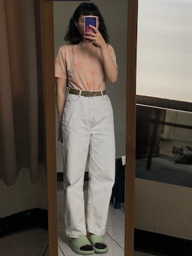 「MEIER.Q（マイヤーキュー）のアイテム（パンツ）」を使った、KPU🎐さん（レディース・170cm）の春コーディネート