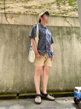 「Reebok（リーボック）のアイテム（スリッポン）」を使った、ヒロさん（メンズ・169cm）の夏コーディネート