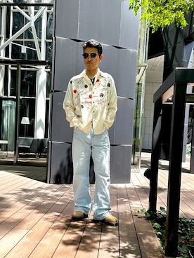 「Ray-Ban（レイバン）のアイテム」を使った、シンイチさん（メンズ・172cm）の夏コーディネート
