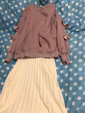 「INTER FACTORY（インターファクトリー）のアイテム（スカート）」を使った、川本陽子さん（レディース・157cm）の冬コーディネート