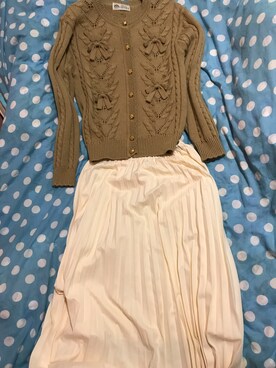 「INTER FACTORY（インターファクトリー）のアイテム（スカート）」を使った、川本陽子さん（レディース・158cm）の冬コーディネート