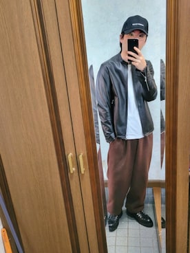 「417 EDIFICE（フォーワンセブンエディフィス）のアイテム（その他パンツ）」を使った、さんちゃんさん（メンズ・170cm）の秋コーディネート