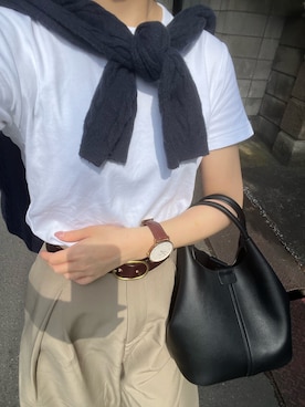 「Daniel Wellington（ダニエルウェリントン）のアイテム」を使った、Suuさん（レディース・157cm）の秋コーディネート