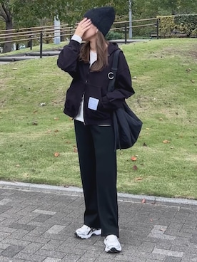 「アイテム（パーカー）」を使った、ycmさん（レディース・160cm）の秋コーディネート