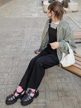 「ボッテガヴェネタ」｜「アイテム（サロペット/オーバーオール）」を使った、ycmさん（レディース・160cm）の春コーディネート