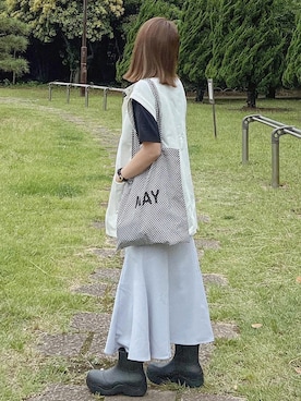「セリーヌ」｜「アイテム（その他アウター）」を使った、ycmさん（レディース・160cm）の夏コーディネート