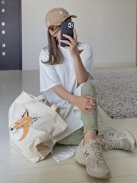 「MAISON KITSUNE」｜ycmさん（レディース・160cm）の夏コーディネート