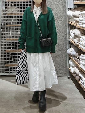 「シャネル」｜「アイテム（シャツワンピース）」を使った、ycmさん（レディース・160cm）の冬コーディネート