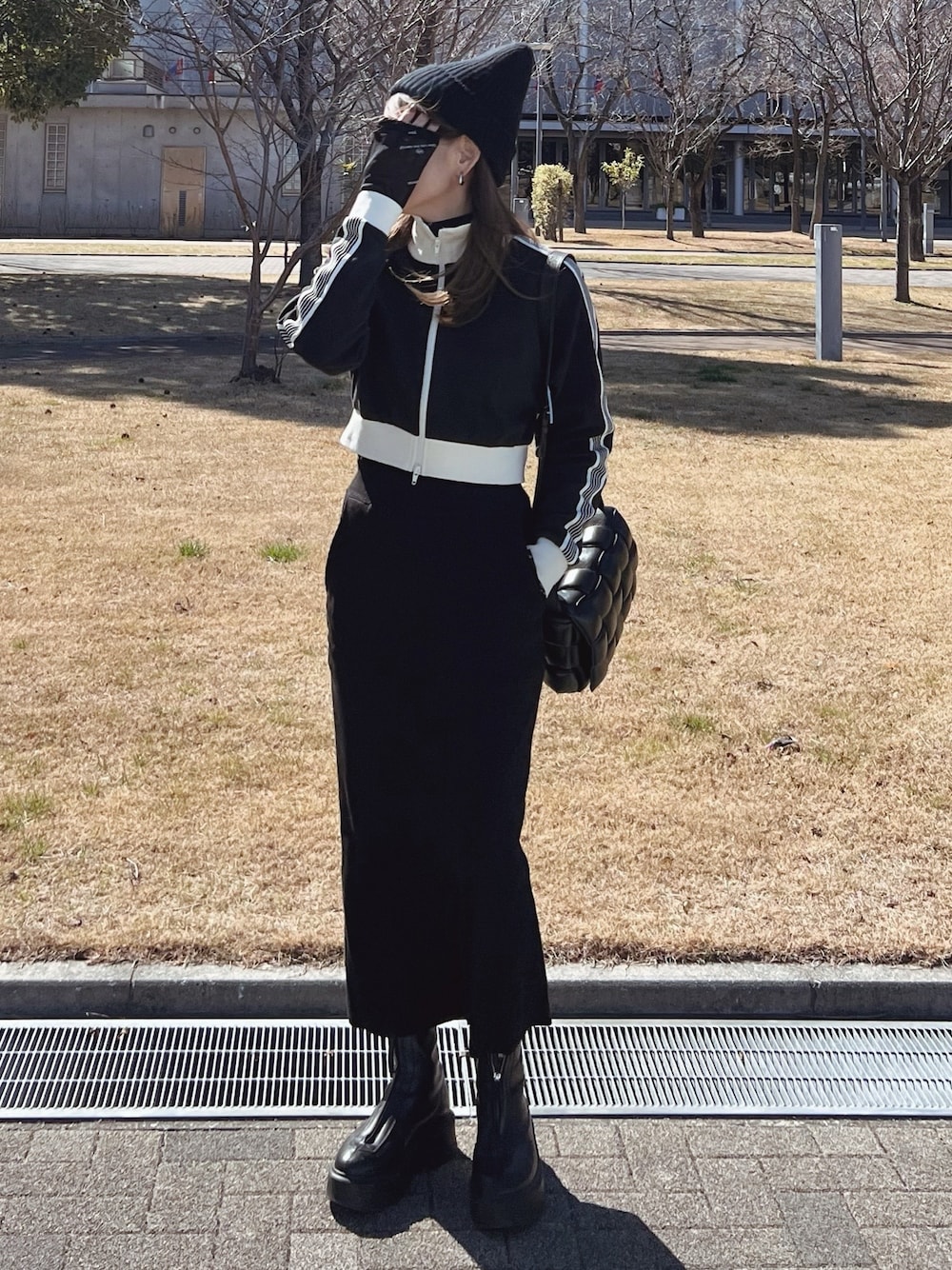 美品メゾンスペシャル　ラバープリントメッシュトップス　ブラック MAISON SPECIAL（メゾンスペシャル）の「Rubber Print Mesh Top