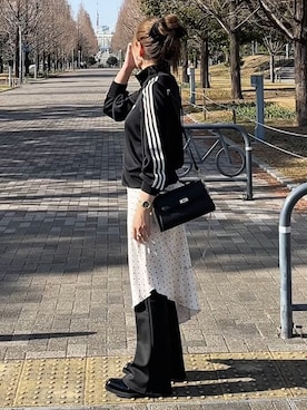 「アイテム（ジャージ）」を使った、ycmさん（レディース・160cm）の春コーディネート