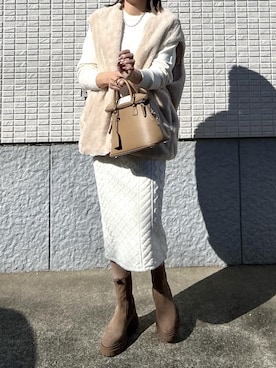 「マルジェラ」｜「アイテム（MA-1）」を使った、ycmさん（レディース・160cm）の秋コーディネート